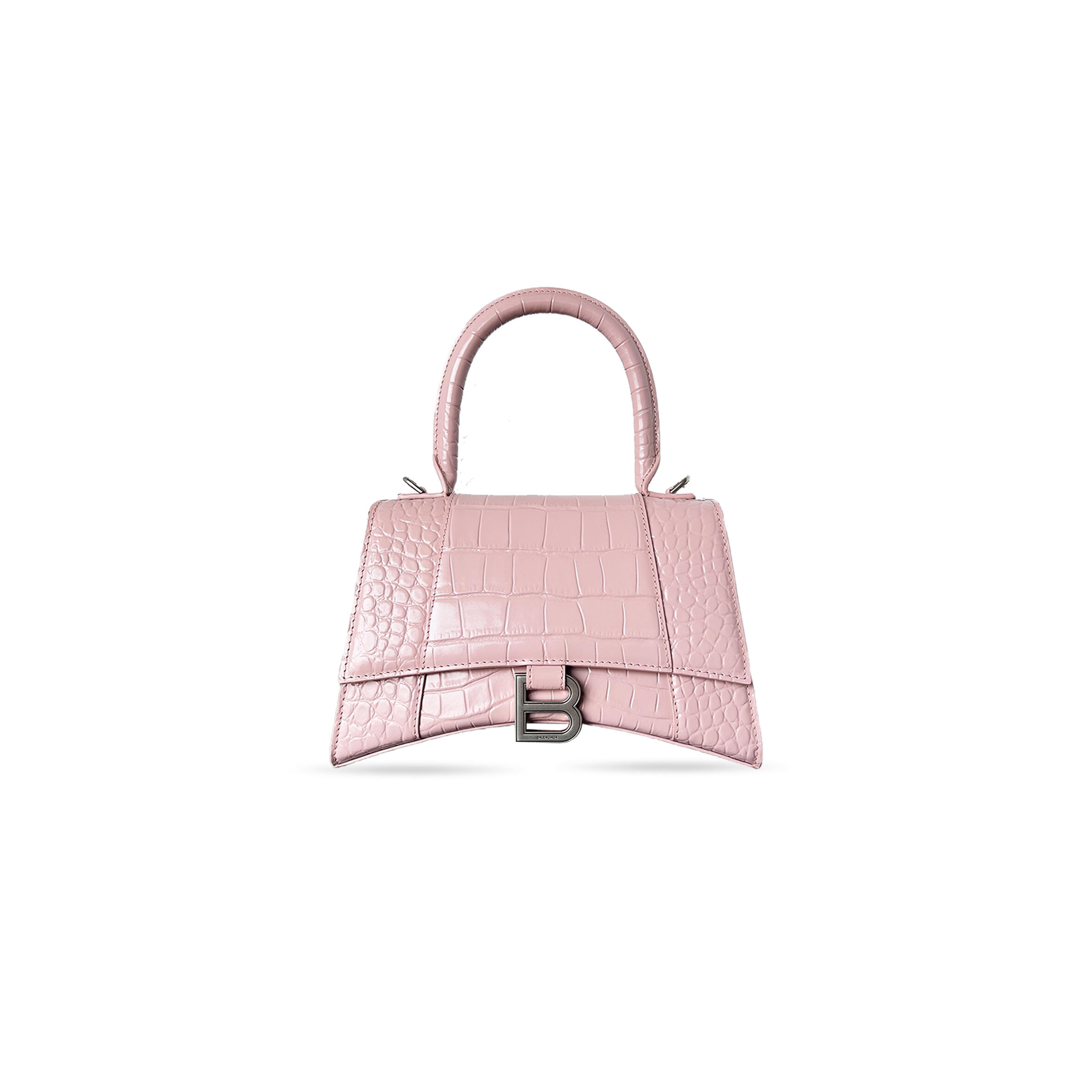 BALENCIAGA WOMEN'S HOURGLASS HANDBAG SMALL IN LIGHT PINK 5935461LR6Y5802 (22.9*15*9.9cm)
